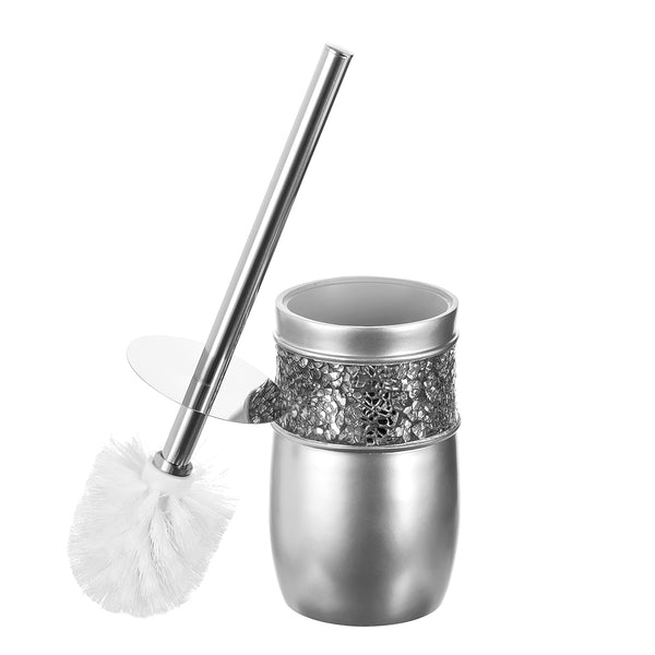Brushed Nickel Toilet Brush With Holder