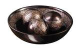 Dublin Dish with 3 Orbs - Brown