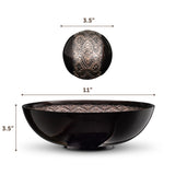 Dublin Dish with 3 Orbs - Brown