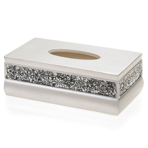 Brushed Nickel Rectangle Tissue Box