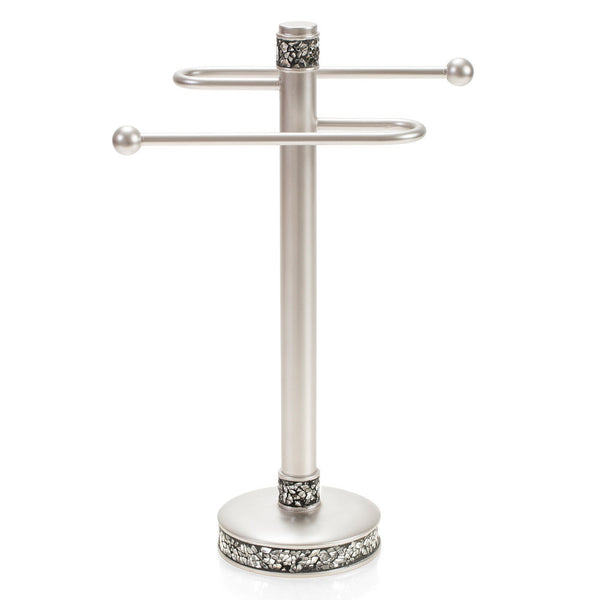 Brushed Nickel Towel Stand
