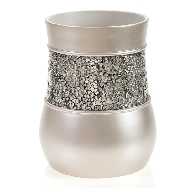 Brushed Nickel Wastebasket