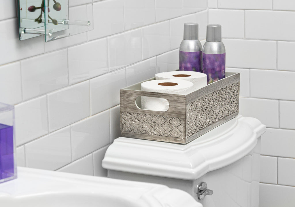 Silver Dublin Bathroom Organizer Storage Bin – Creative Scents