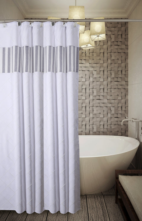 Quilted Mirror Shower Curtain 