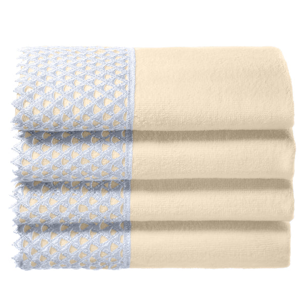 Ivory Lace Towels - Set of 4