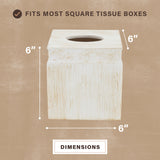 Rustic Luxe Square Tissue Box Cover