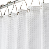 Matte White Waffle 72x84 Shower Curtain