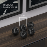 Black Marble Look Decorative Balls