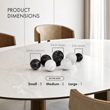 Black & White Set of 8 Marble Look Decorative Balls
