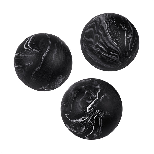 Black Marble Look Decorative Balls