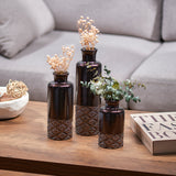 Dublin Brown Set of 3 Vases