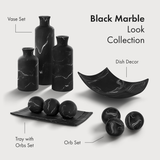 Black Marble Look Decorative Balls