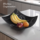Black Marble Look Fruit Bowl
