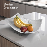 White Marble Look Fruit Bowl