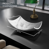 White Marble Look Fruit Bowl