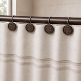 Creative Scents Dublin Brown Set of 12 Shower Curtain Hooks Decorative