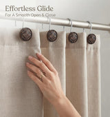 Creative Scents Dublin Brown Set of 12 Shower Curtain Hooks Decorative