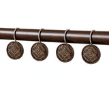 Creative Scents Dublin Brown Set of 12 Shower Curtain Hooks Decorative