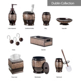 Creative Scents Dublin Brown Set of 12 Shower Curtain Hooks Decorative