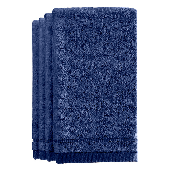 Fingertip Terry Towels Set of 4– Blue