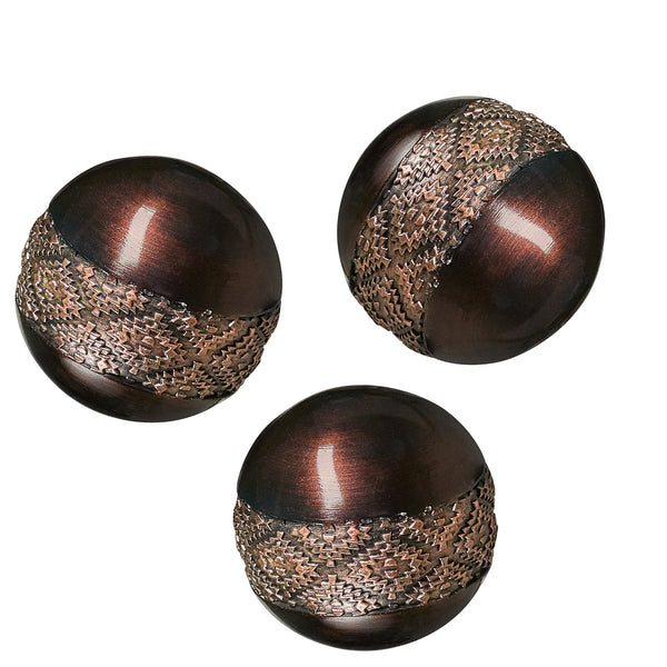 Dublin Brown Set Of 3 Orbs