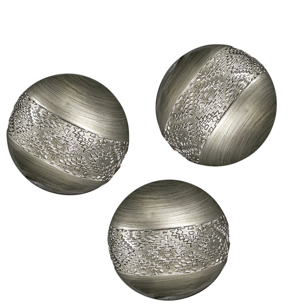 Dublin Silver Set Of 3 Orbs