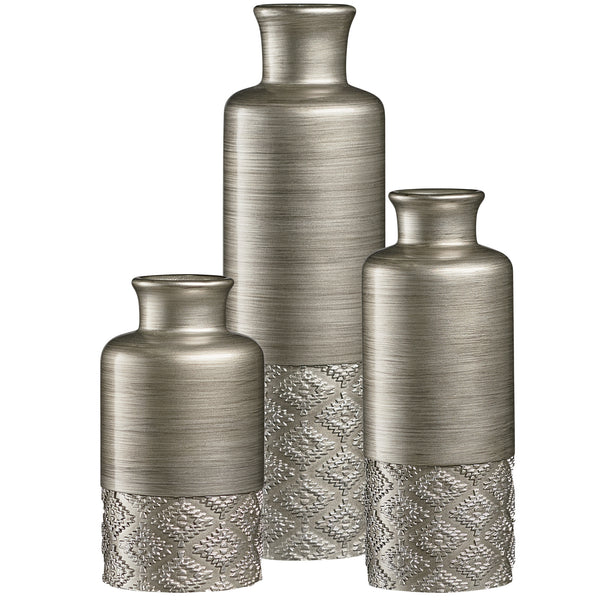 Dublin Silver Set of 3 Vases