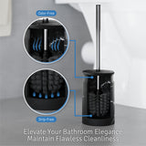 Black Marble Toilet Brush Holder