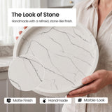 Creative Scents White Marble Look Round Tray, Organizer & Decor