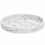 Creative Scents White Marble Look Round Tray, Organizer & Decor