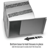 Silver Mosaic Tissue Box Cover Square
