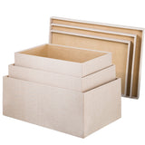Boxes with lids, Set of 3 - Twilight Linen