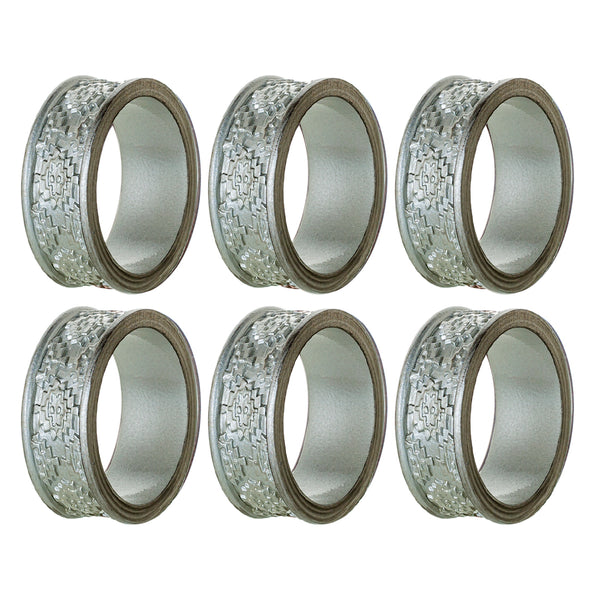 Dublin Napkin Rings Set of 6 - Silver