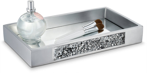 Silver Mosaic Vanity Mirror Tray