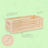 Wooden Storage Bin - Natural Extra Small
