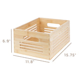 Wooden Storage Bin - Natural Large