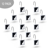 Quilted Mirror 12 Shower Hooks