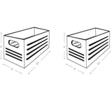 Wooden White Storage Bin 2 Pack Extra Small