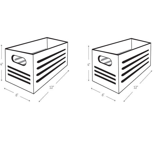 Wooden White Storage Bins - Small – wizzhome