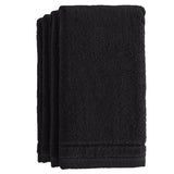 Fingertip Terry Towels Set of 4– Black