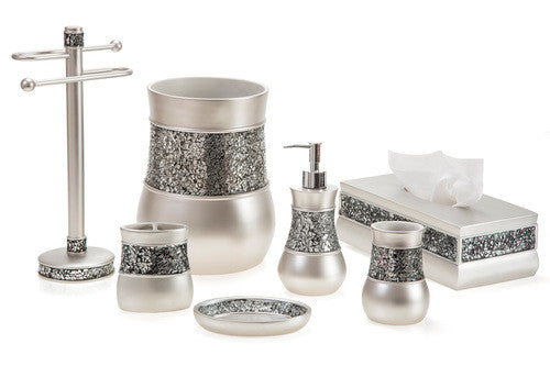  Creative Scents Silver Bathroom Accessories Set